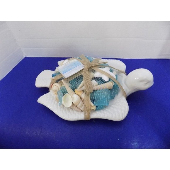 NEW GC Coastal Home Decor Sea Turtle Scented Seashells Holder - Picture 1 of 4